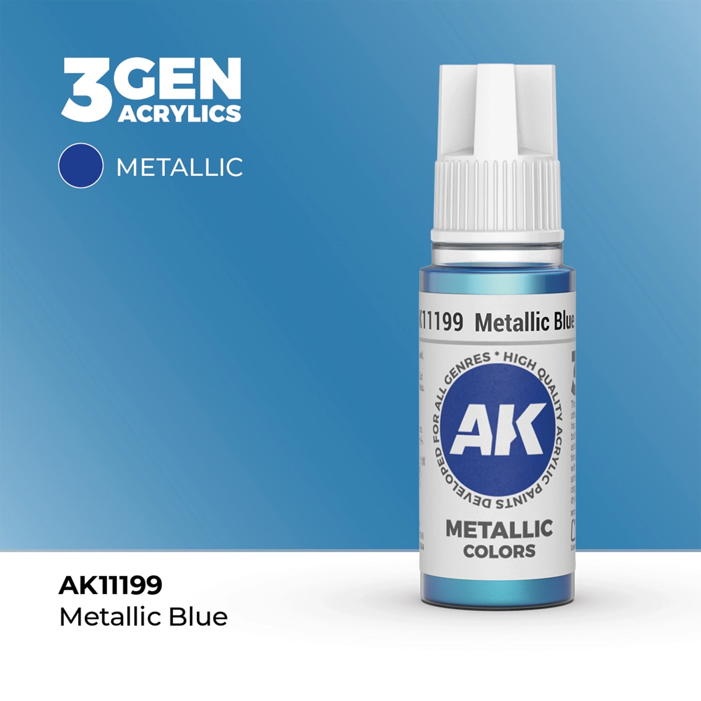 AK Interactive Metallic Colors - Metallic Blue (17ml)