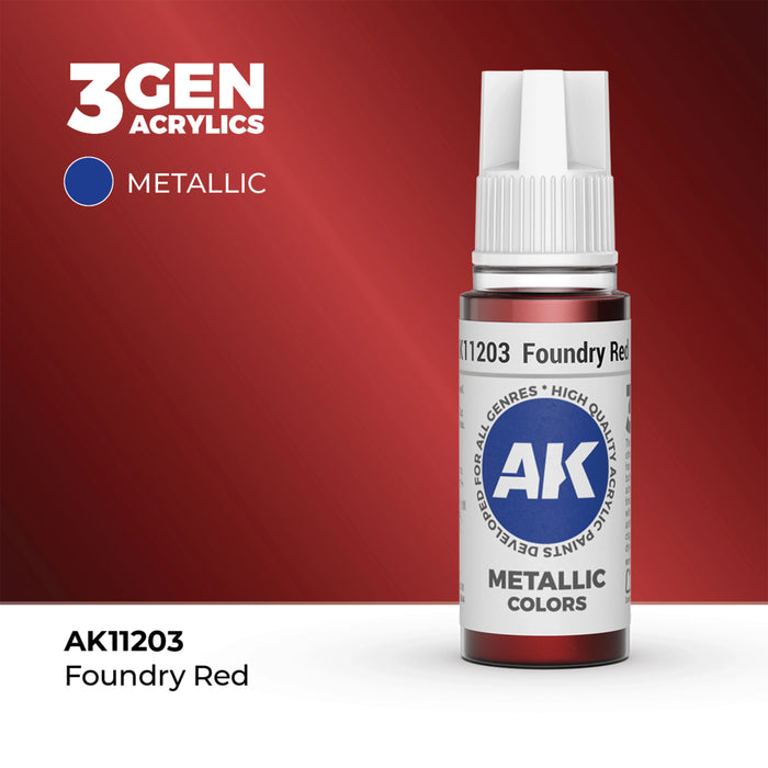 AK Interactive Metallic Colors - Foundry Red (17ml)