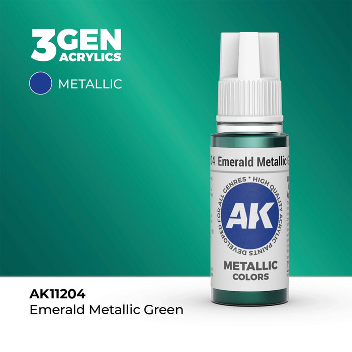 AK Interactive Metallic Colors - Emerald Metallic Green (17ml)