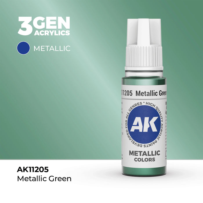 AK Interactive Metallic Colors - Metallic Green (17ml)