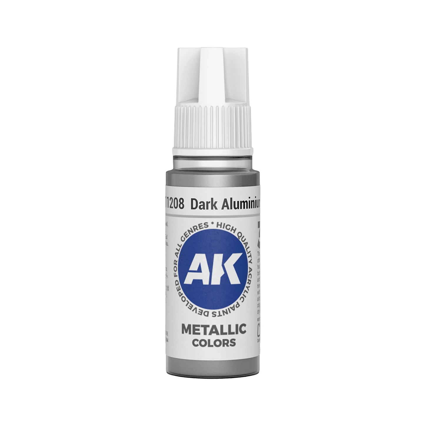 AK Interactive Metallic Colors - Dark Aluminium (17ml)