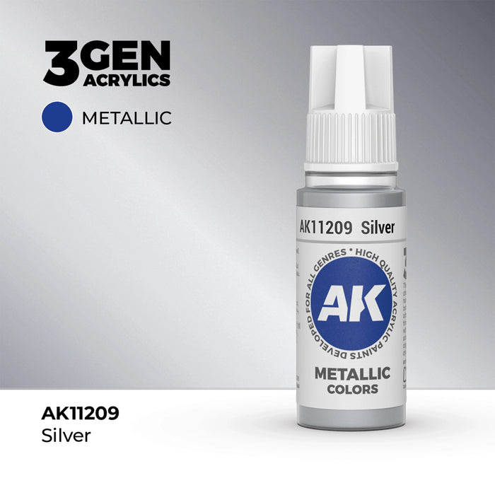 AK Interactive Metallic Colors - Silver (17ml)