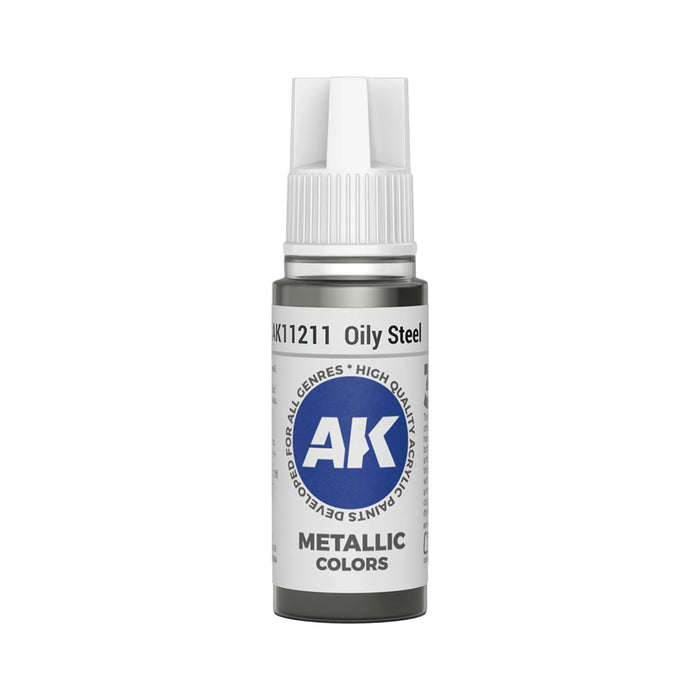 AK Interactive Metallic Colors - Oily Steel (17ml)