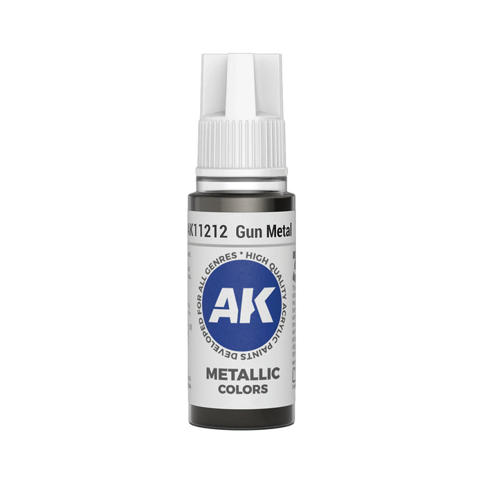 AK Interactive Metallic Colors - Gun Metal (17ml)