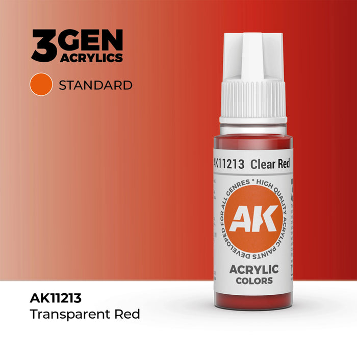 AK Interactive Standard Colors - Clear Red (17ml)