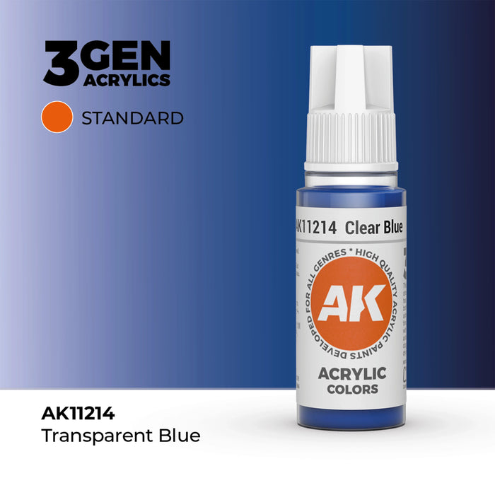 AK Interactive Standard Colors - Clear Blue (17ml)