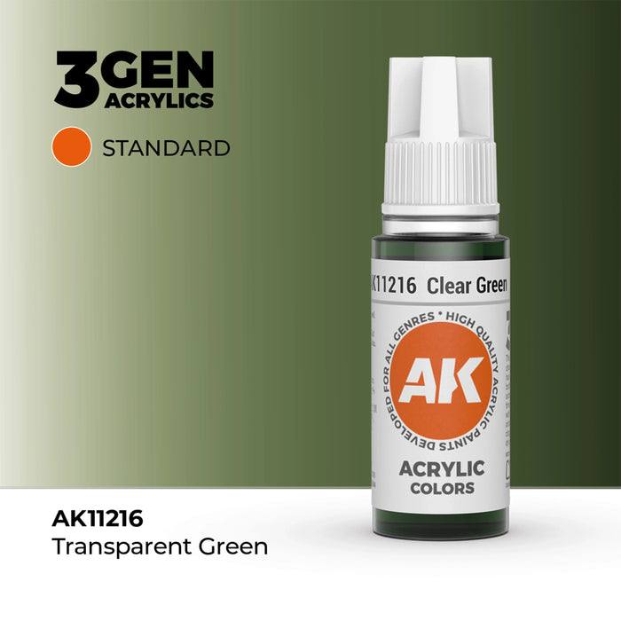 AK Interactive Standard Colors - Clear Green (17ml)