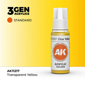 AK Interactive Standard Colors - Clear Yellow (17ml)