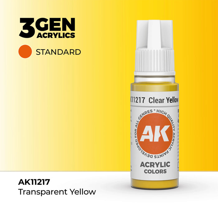 AK Interactive Standard Colors - Clear Yellow (17ml)