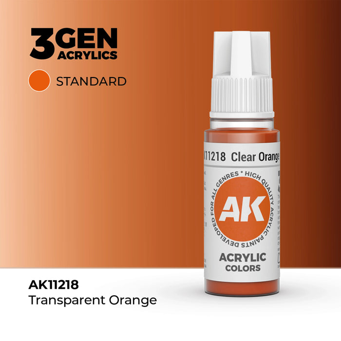 AK Interactive Standard Colors - Clear Orange (17ml)