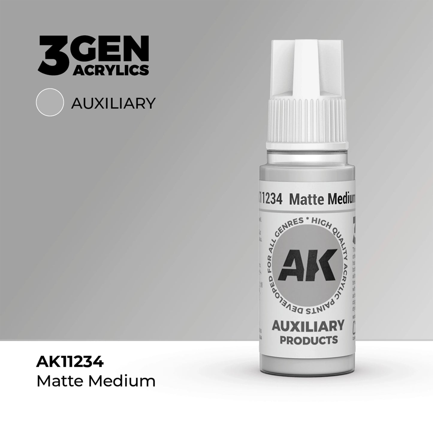 AK Interactive Auxillary - Matte Medium (17ml)