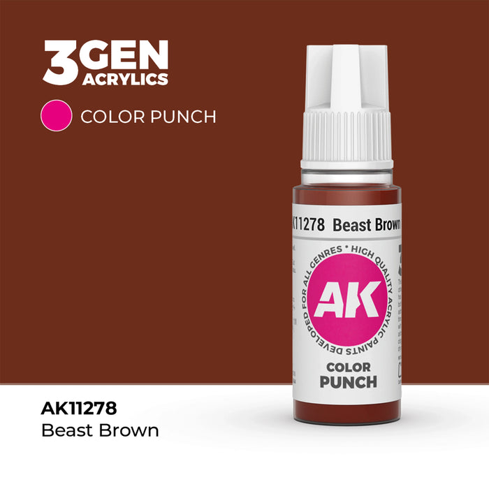 AK Interactive Color Punch - Beast Brown (17ml)