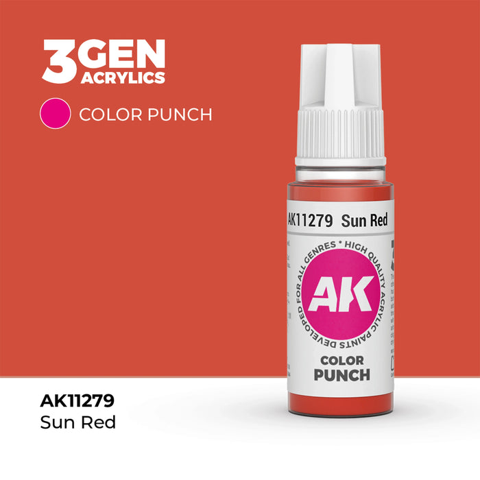 AK Interactive Color Punch - Sun Red (17ml)