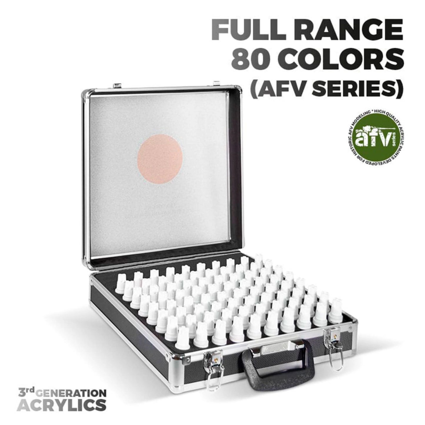 AK Interactive AK11703 80-Color 3GEN AFV Paint Briefcase