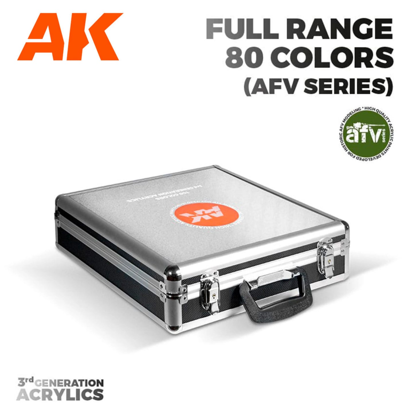 AK Interactive AK11703 80-Color 3GEN AFV Paint Briefcase