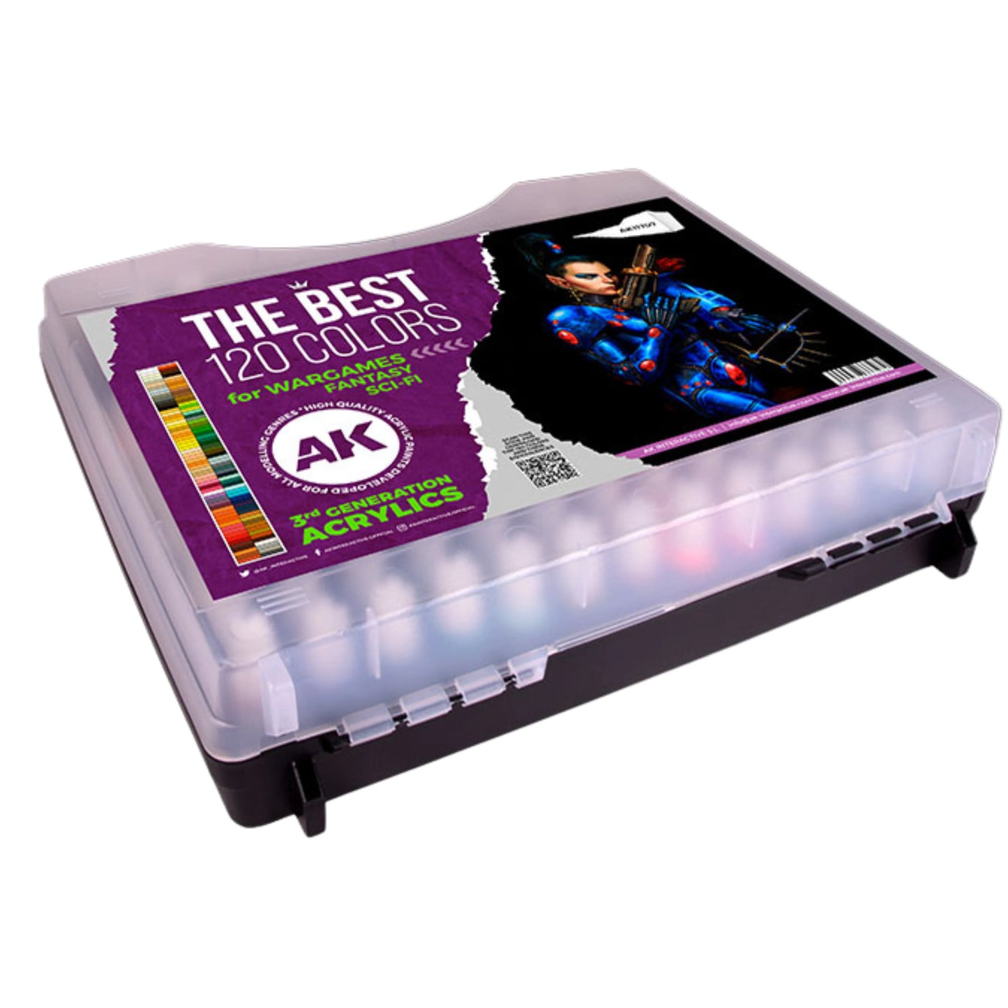 AK Interactive AK11707 120-Color 3GEN Wargame Paint Set