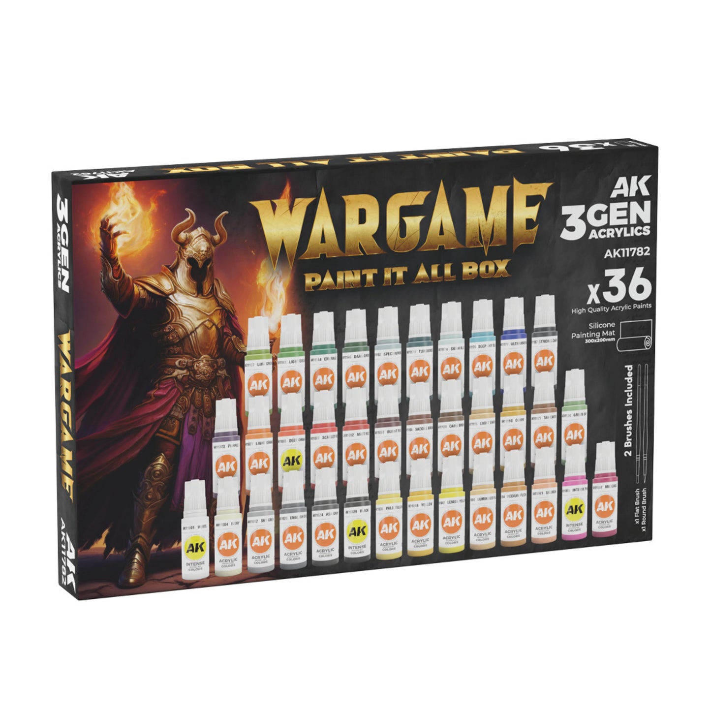 AK Interactive AK11782 36-Color 3GEN Wargame Paint Set