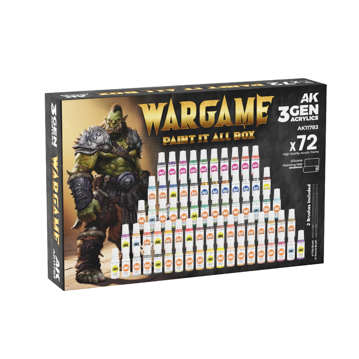 AK Interactive AK11783 72-Color 3GEN Wargame Paint Set