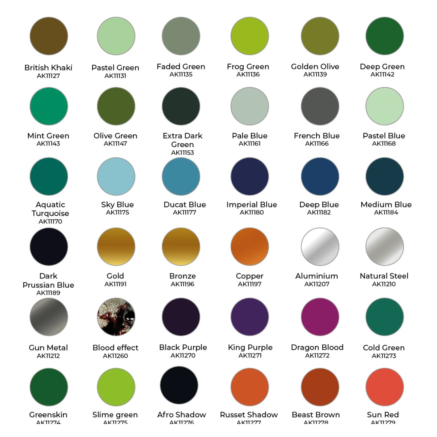 AK Interactive AK11783 72-Color 3GEN Wargame Paint Set