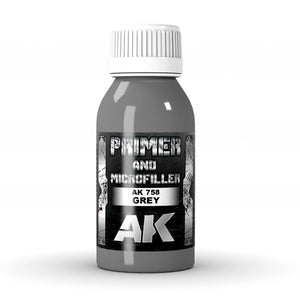 AK Interactive Grey Primer and Microfiller 100ml