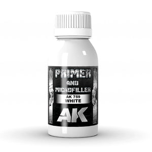 AK Interactive White Primer and Microfiller 100ml