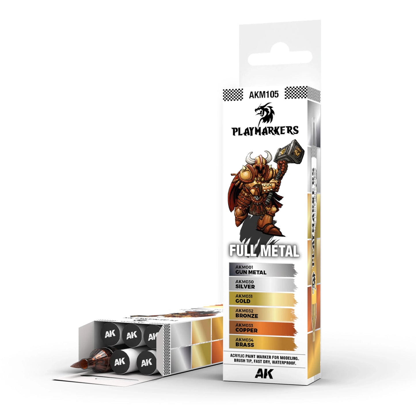 AK Interactive Playmarkers - Full Metal Set (x6)