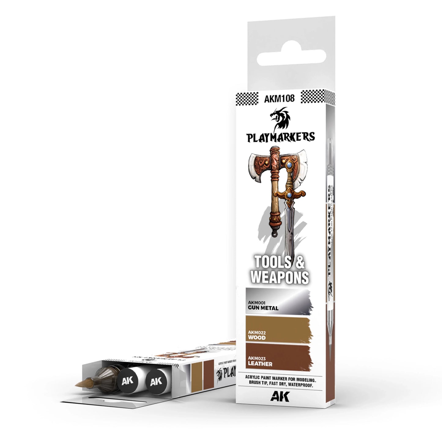 AK Interactive Playmarkers - Tools & Weapons Set (x3)