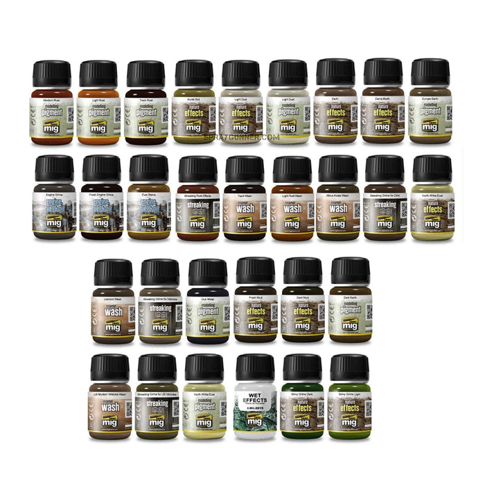 AMMO by MIG Complete Vehicles Pigment and Weathering Set