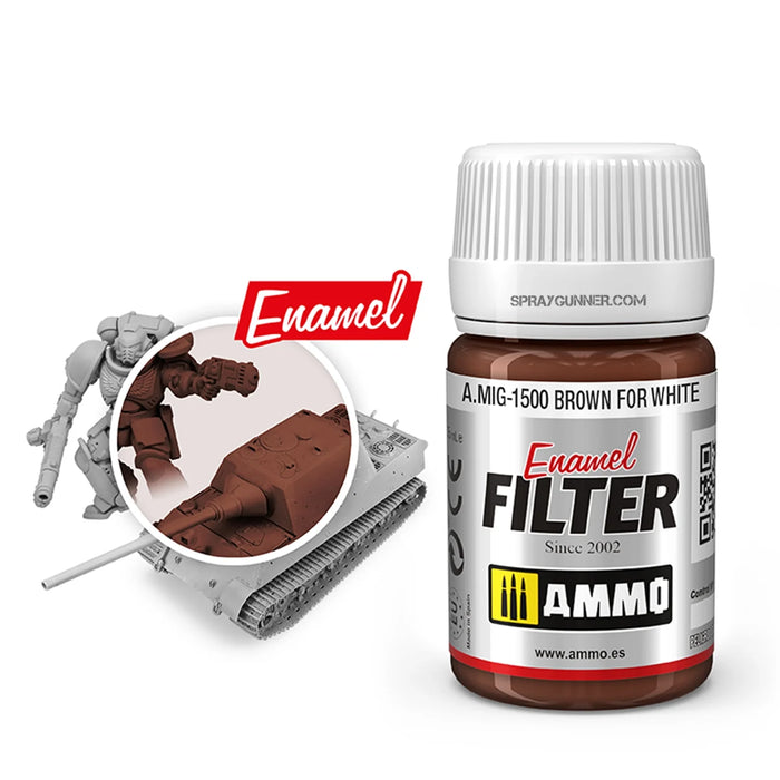 AMMO by MIG Filter Brown for White