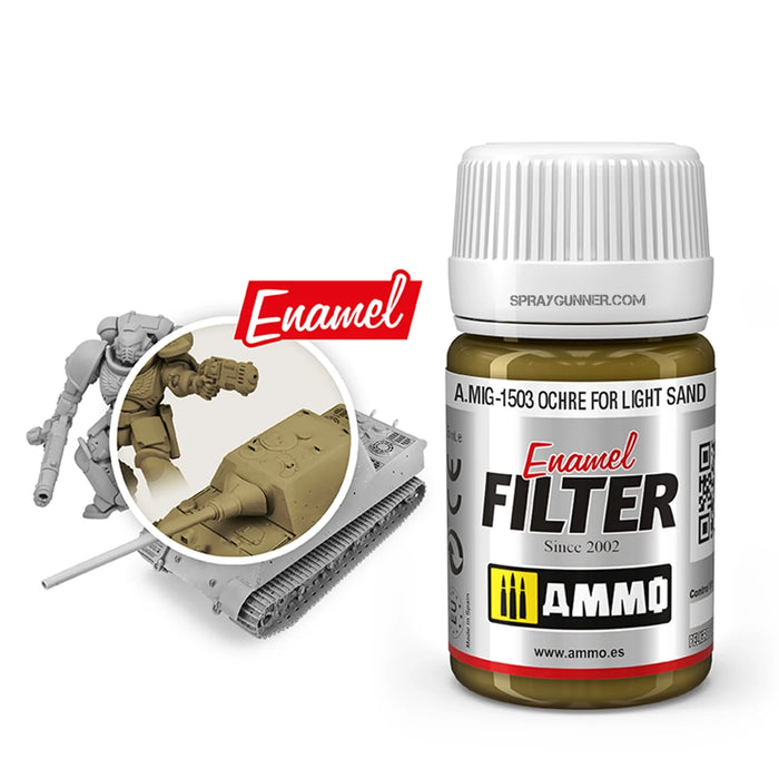 AMMO by MIG Filter Ochre for Light Sand