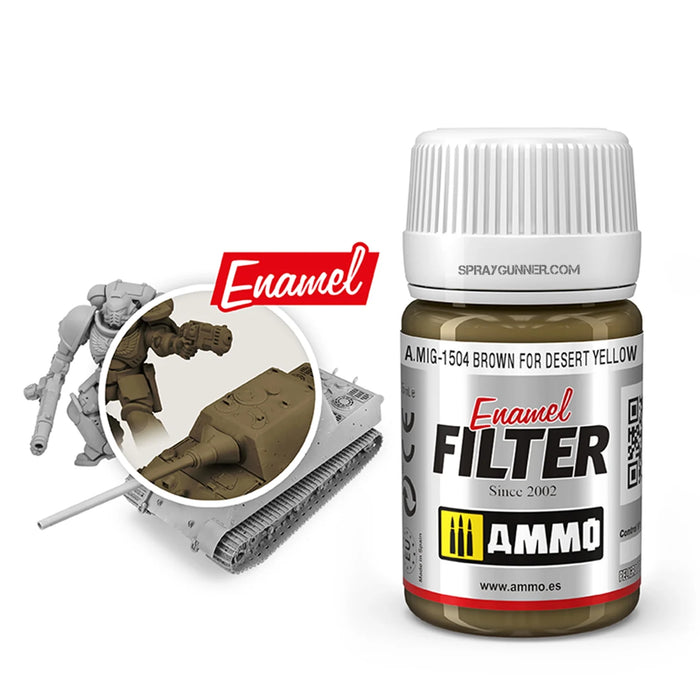 AMMO by MIG Filter Brown for Desert Yellow