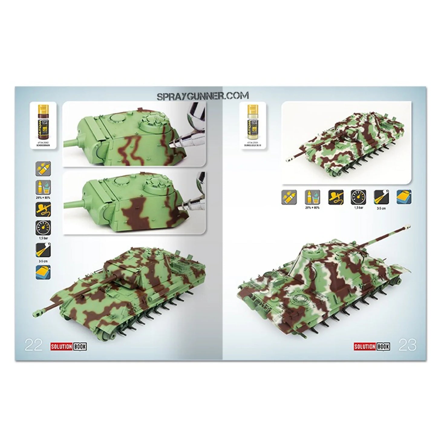 AMMO by MIG SOLUTION BOOK 23 - How to Paint WWII German Late War Vehicles (Multilingual Book)