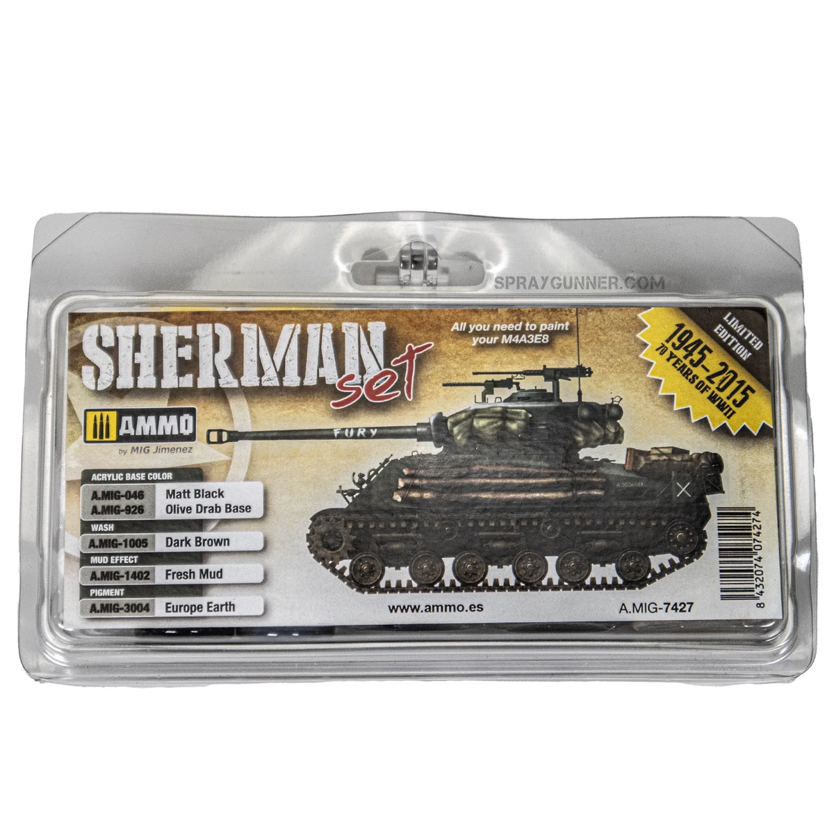 AMMO by MIG Weathering Starter Sets Fury Sherman Set with ATOM