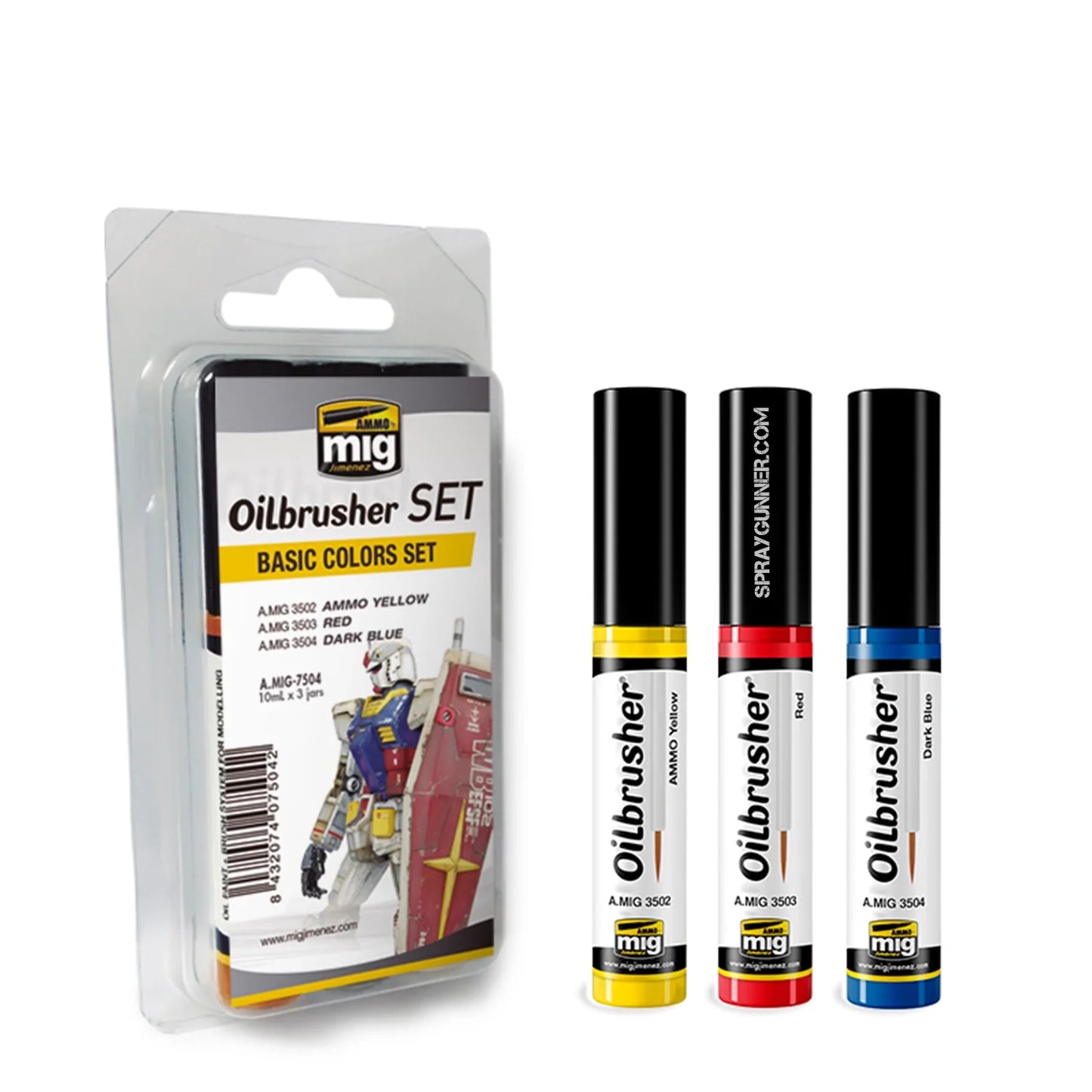 AMMO by MIG Oilbrusher BASIC COLORS SET