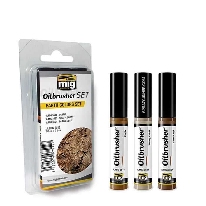 AMMO by MIG Oilbrusher EARTH COLORS SET