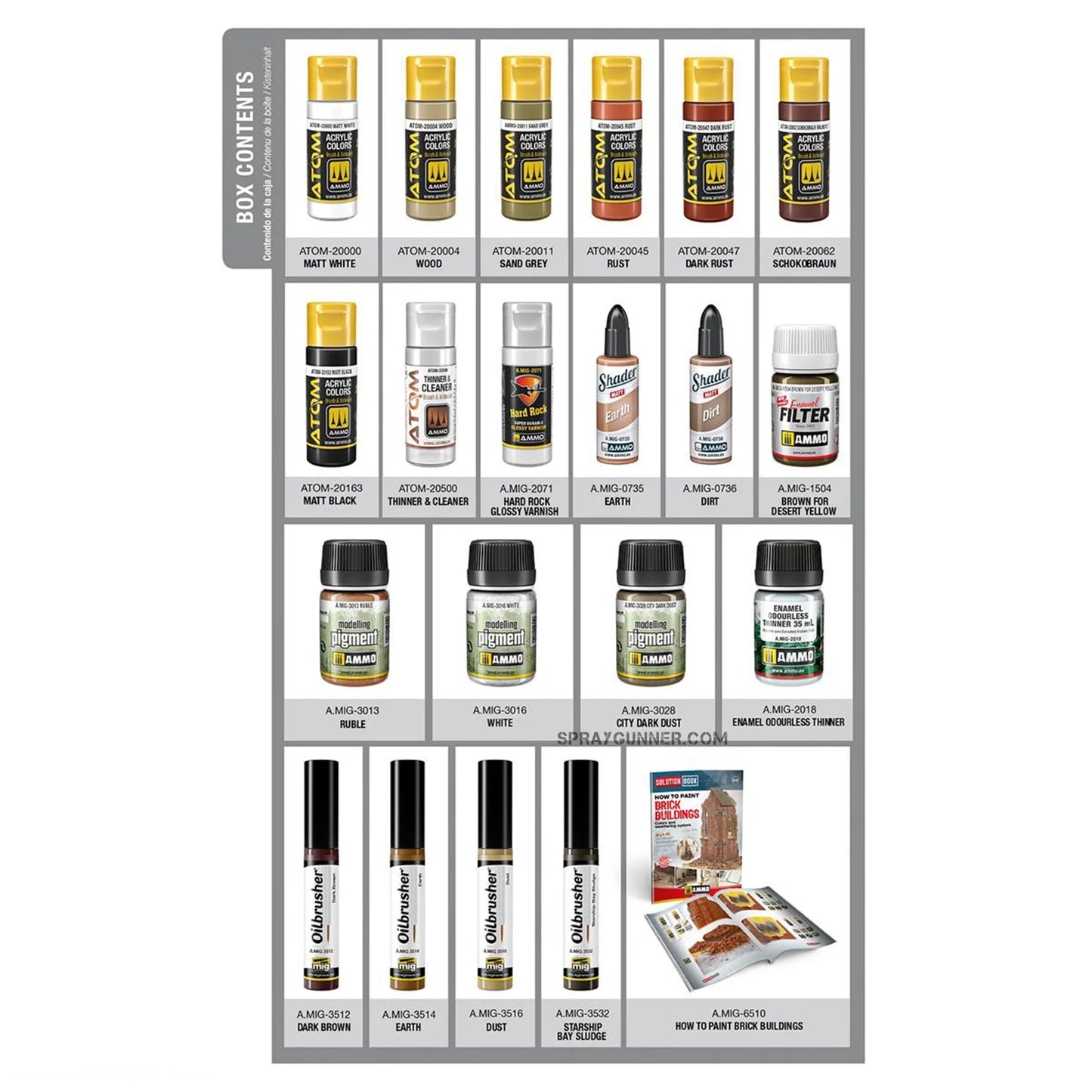 AMMO By MIG SOLUTION BOX 09 - How to Paint Brick Buildings