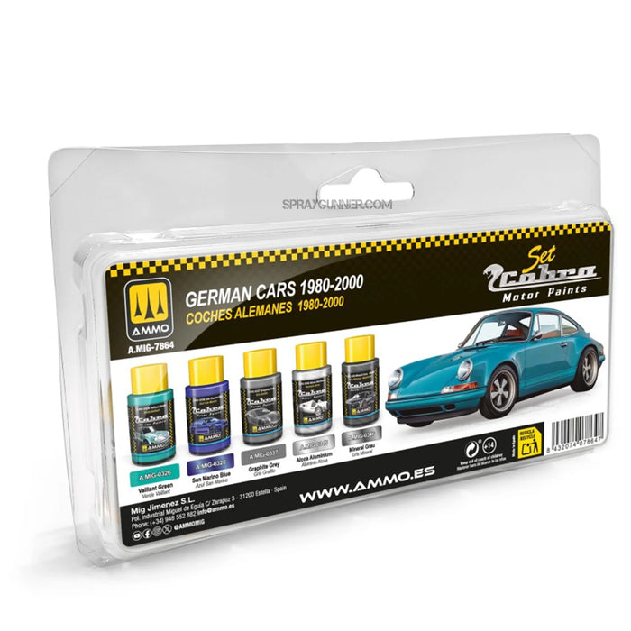 Cobra Motor Paints by AMMO: Cobra Motor German Cars 1980-2000 Set