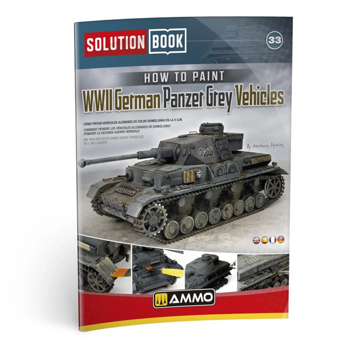 Ammo By Mig Solution Box Mini - WWII German Panzer Grey (Multilingual)