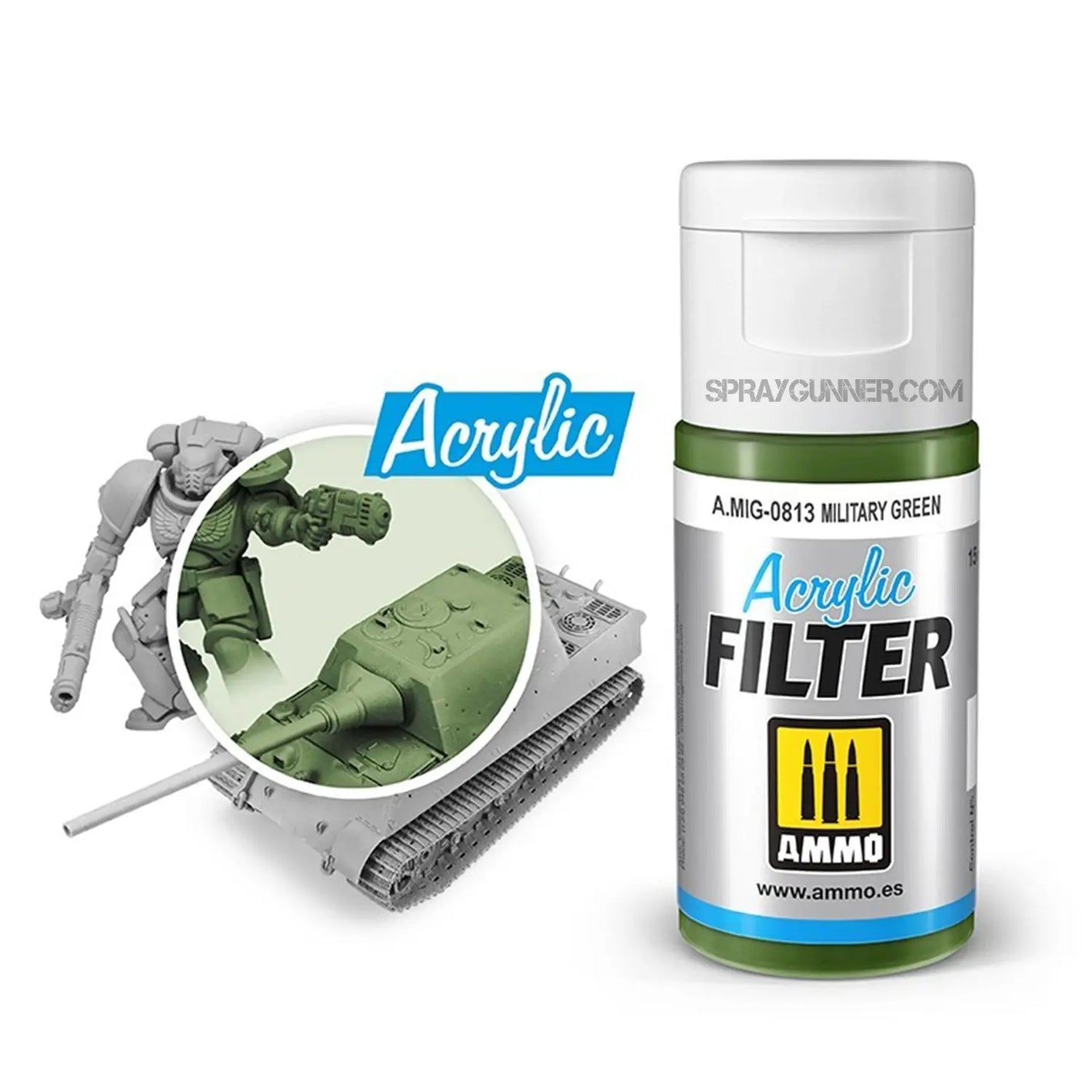 AMMO ACRYLIC FILTER Military Green AMMO by Mig Jimenez