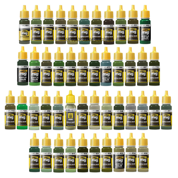 AMMO by MIG Green Collection Paint Set