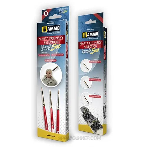 AMMO Marta Kolinsky Selection Brush Set