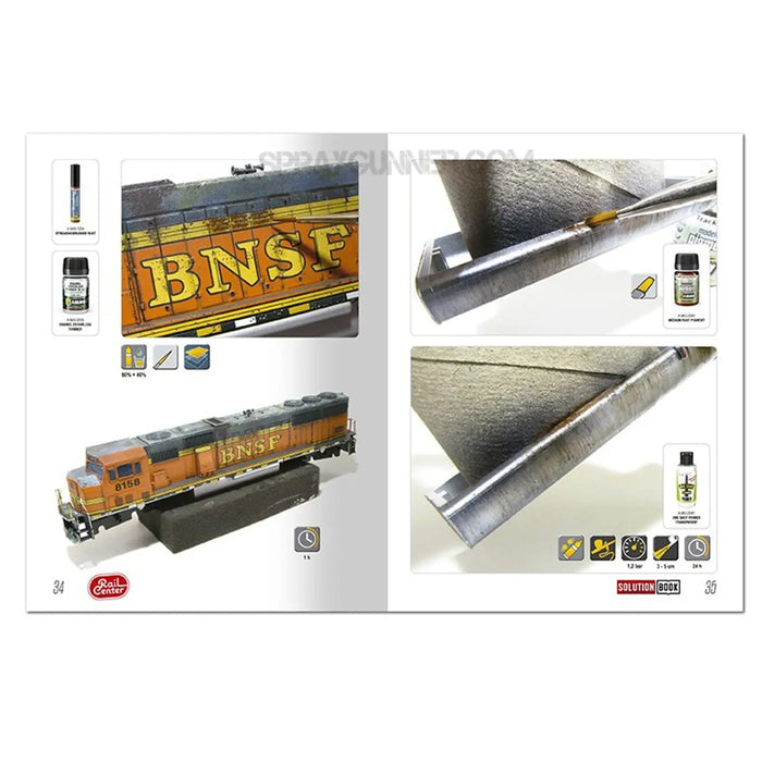 AMMO RAIL CENTER SOLUTION BOOK 02 - How to Weather American Trains (Multilingual)