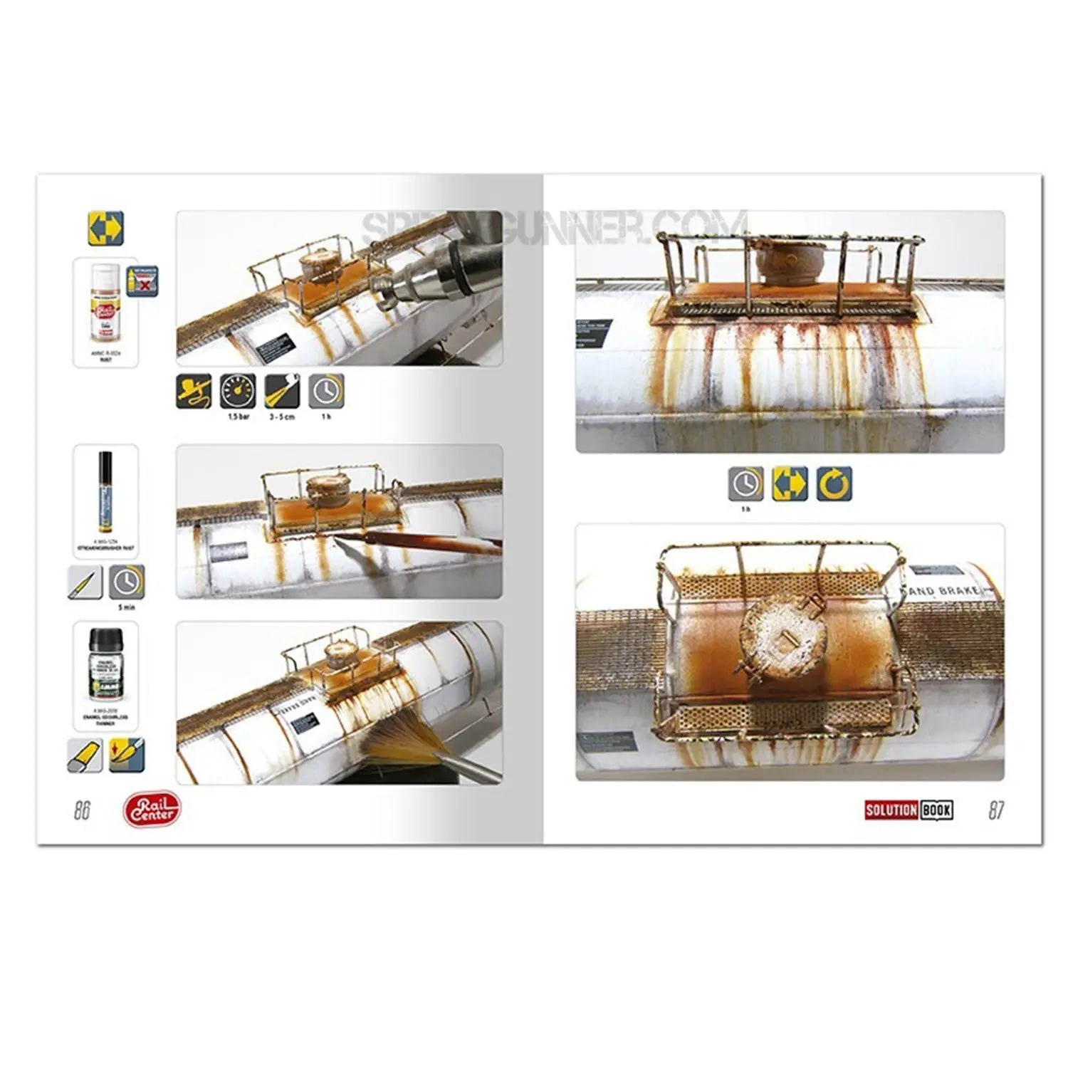 AMMO RAIL CENTER SOLUTION BOOK 02 - How to Weather American Trains (Multilingual) AMMO by Mig Jimenez