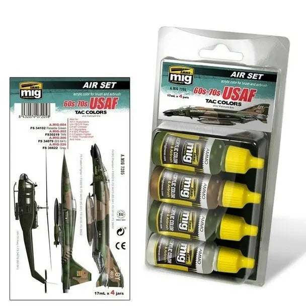 AMMO by MIG Acrylic Sets - 60S-70S USAF TAC COLORS (ALSO VIETNAM ERA)