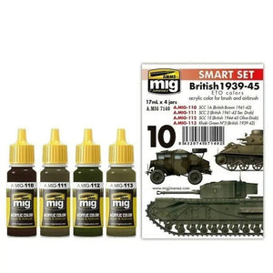 AMMO by MIG Acrylic Sets - BRITISH 1939-45 EUROPEAN COLORS