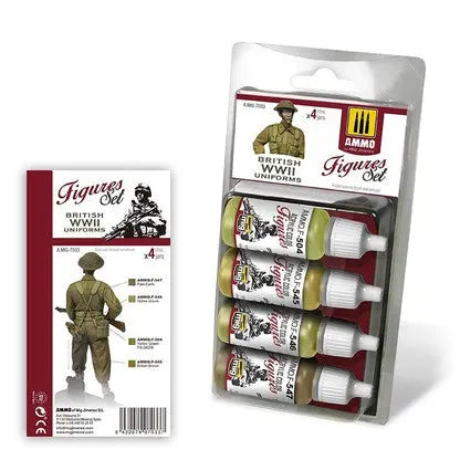 AMMO by MIG Acrylic Sets - BRITISH UNIFORMS WWII SET AMMO by Mig Jimenez