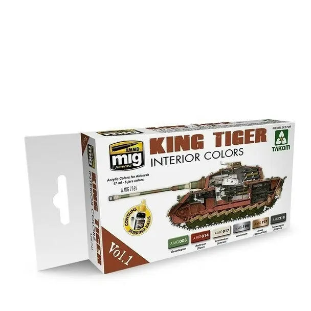 AMMO by MIG Acrylic Sets - KING TIGER INTERIOR COLOR (SPECIAL TAKOM EDITION) VOL.1