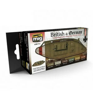 AMMO by MIG Acrylic Sets- WW I BRITISH & GERMAN COLORS