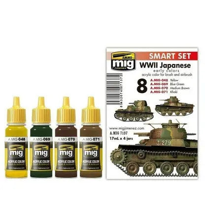 AMMO by MIG Acrylic Sets - WW II JAPANESE AFV EARLY COLORS AMMO by Mig Jimenez