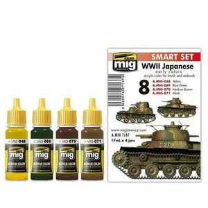 AMMO by MIG Acrylic Sets - WW II JAPANESE AFV EARLY COLORS AMMO by Mig Jimenez